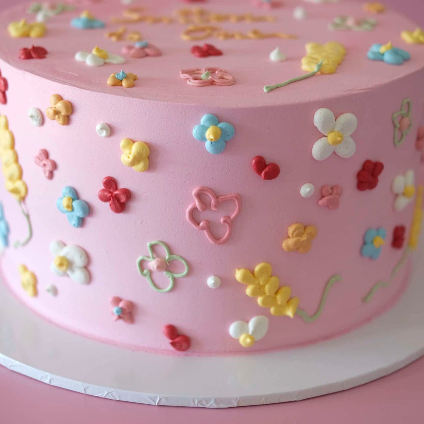 Floral Bloom Round Buttercream | Doodle Cake