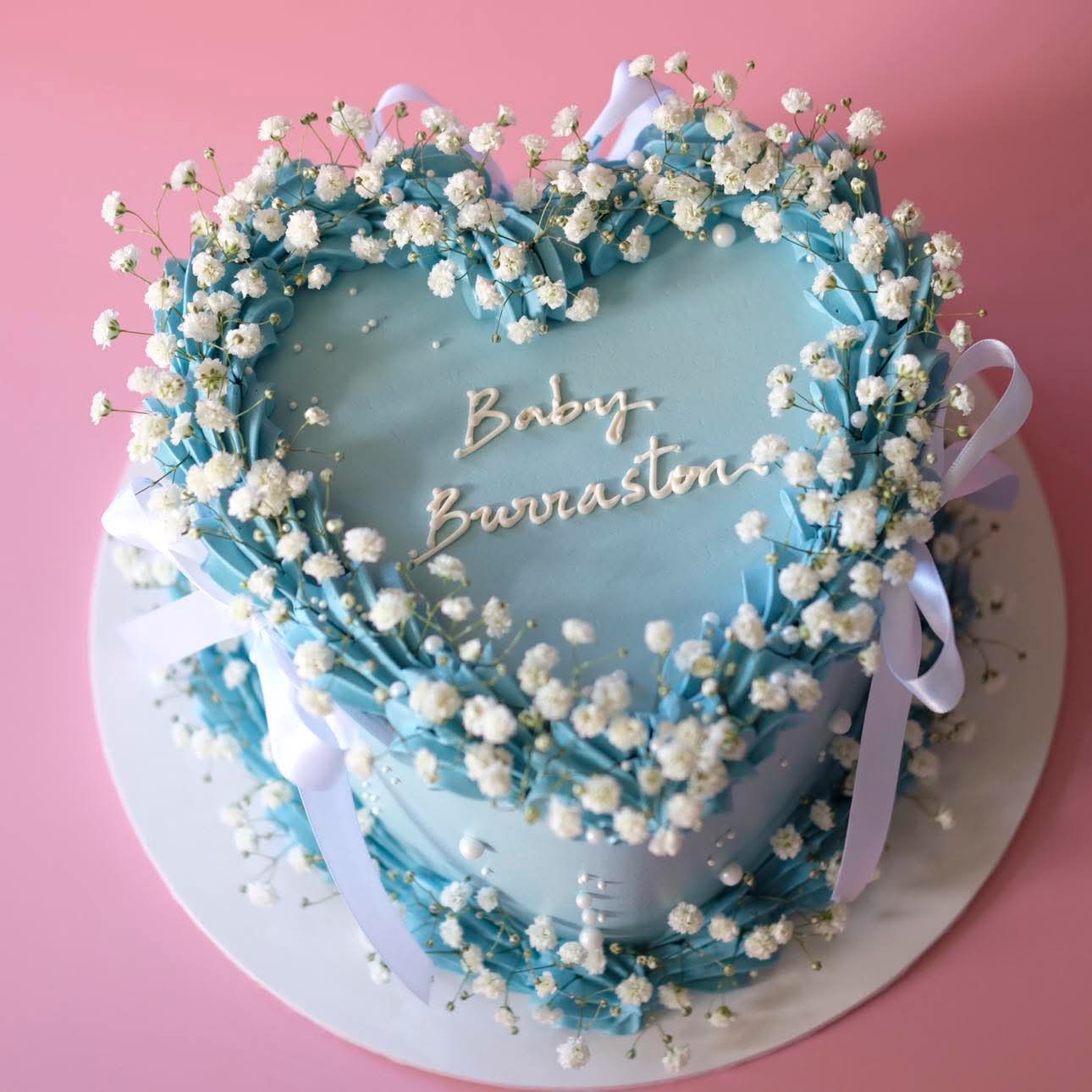 Enchanted Heart Coquette Vintage Cake | Baby Breaths