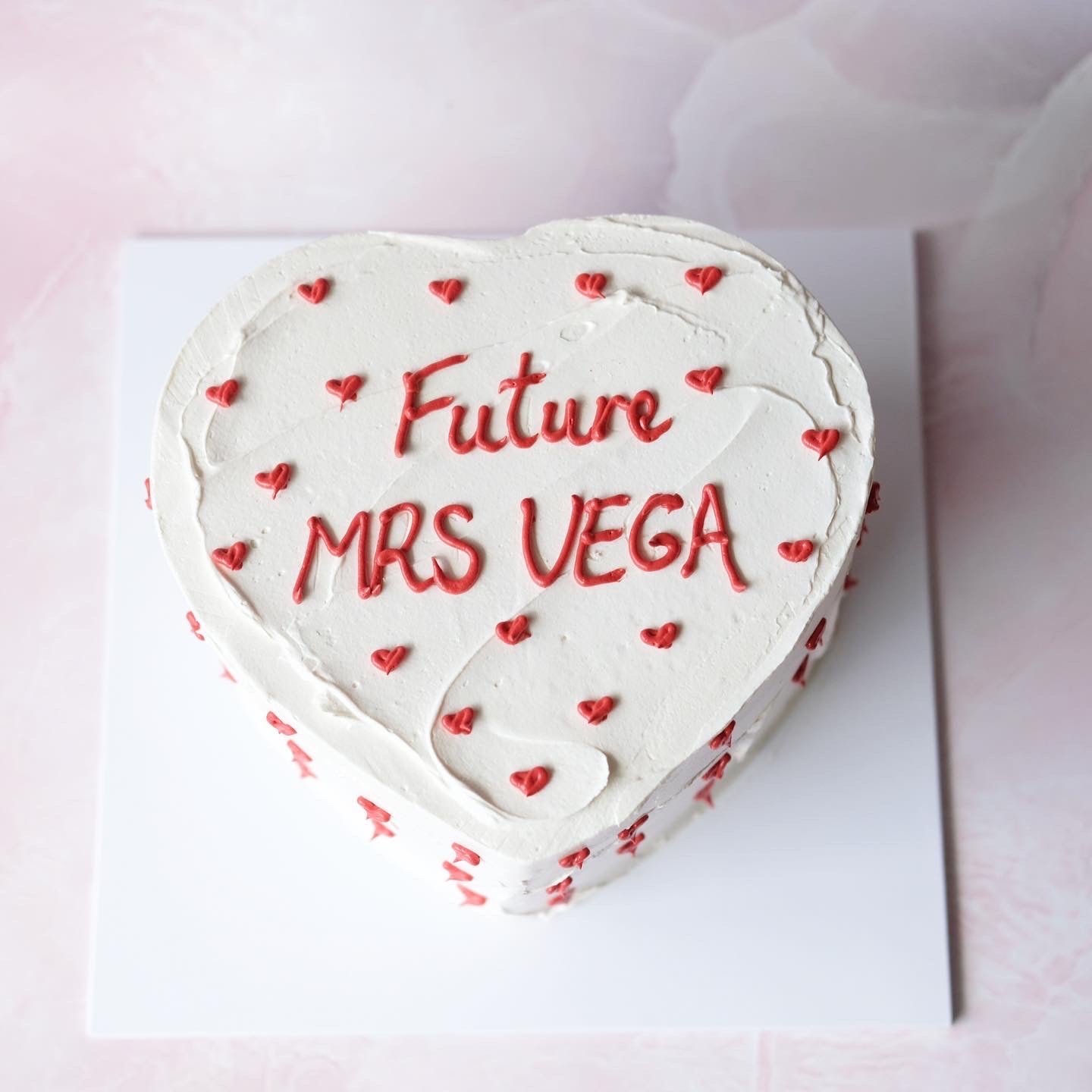 Mini Hearts on Heart Vintage Cake
