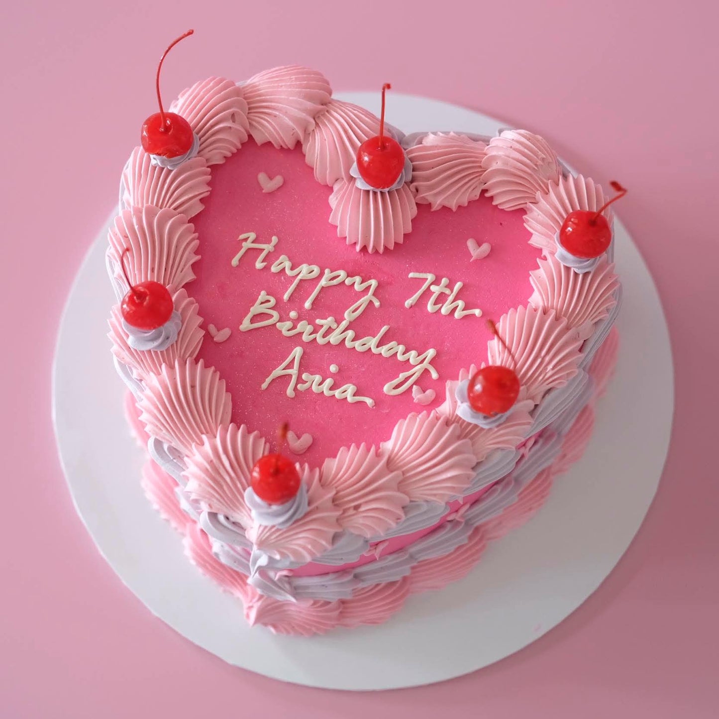 Vintage Heart Cake | Mini Hearts & Cherries