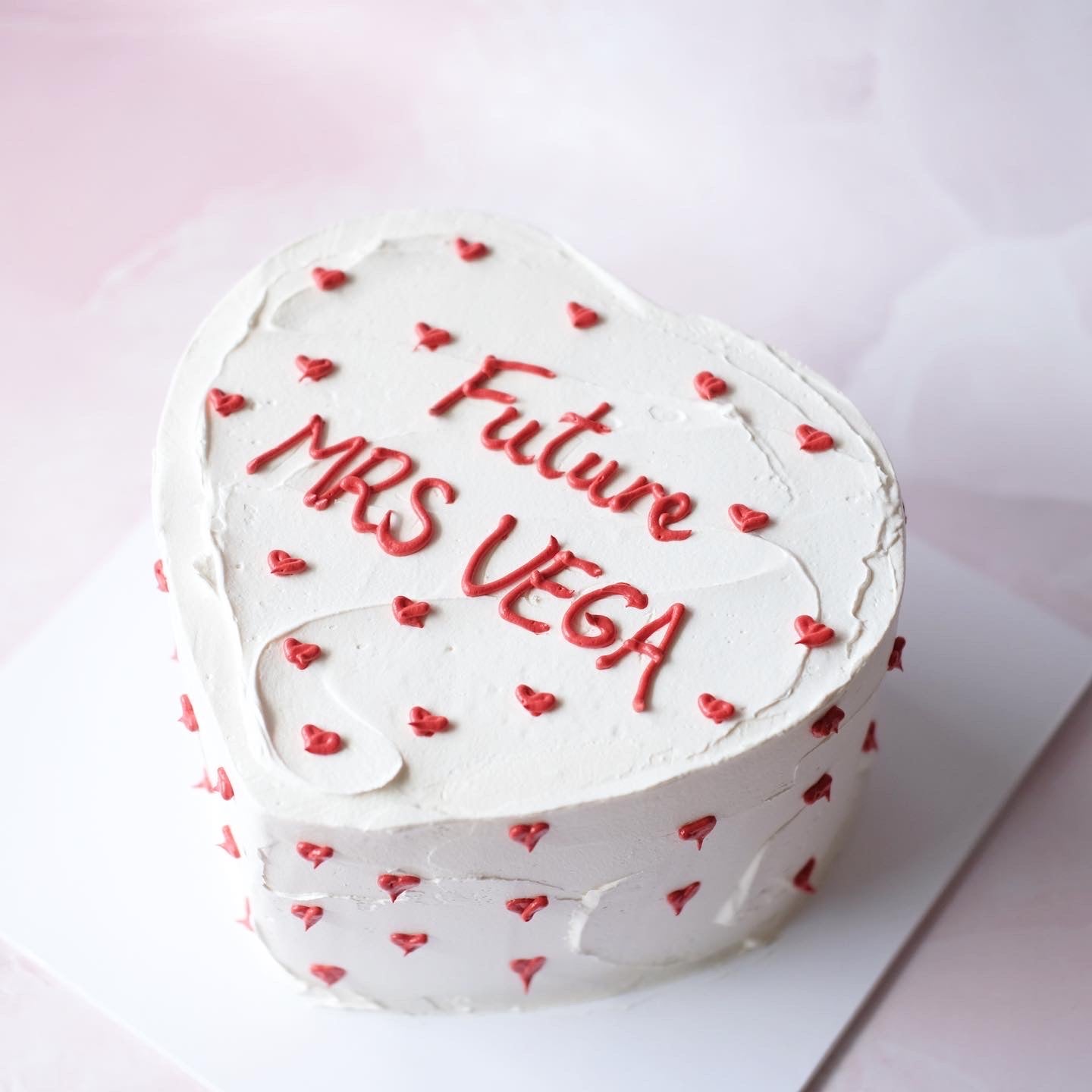 Mini Hearts on Heart Vintage Cake