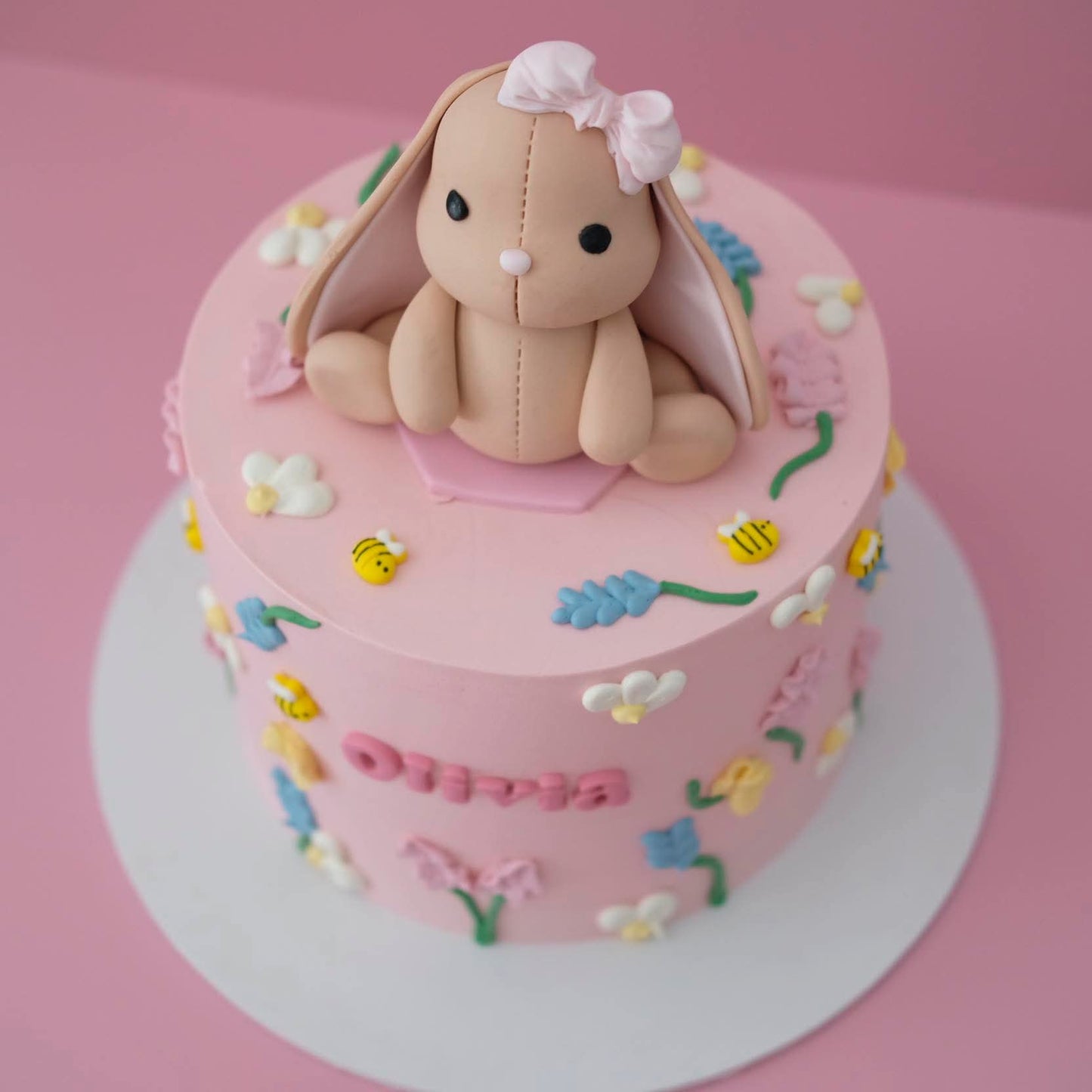 Bunny Floral Garden Cake