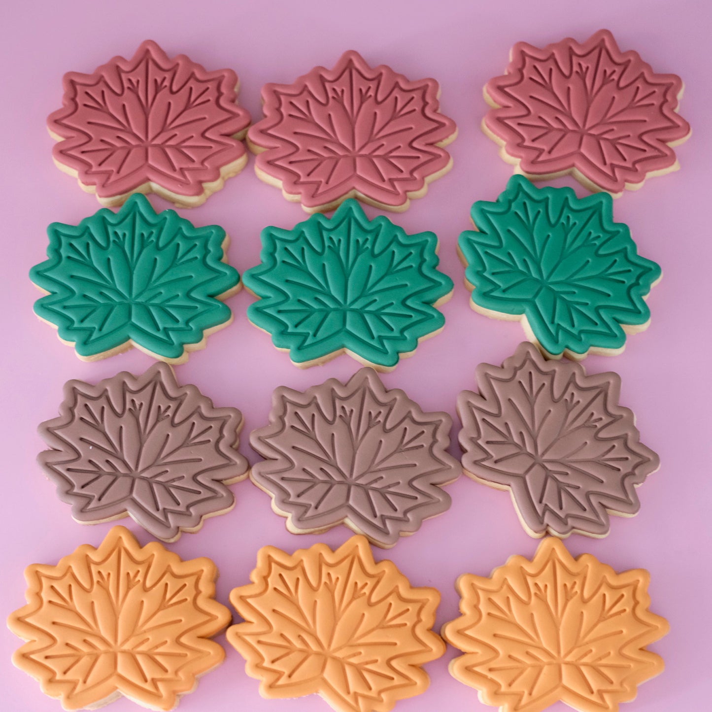 Autumn Maple Leaf | Fondant Sugar Cookies