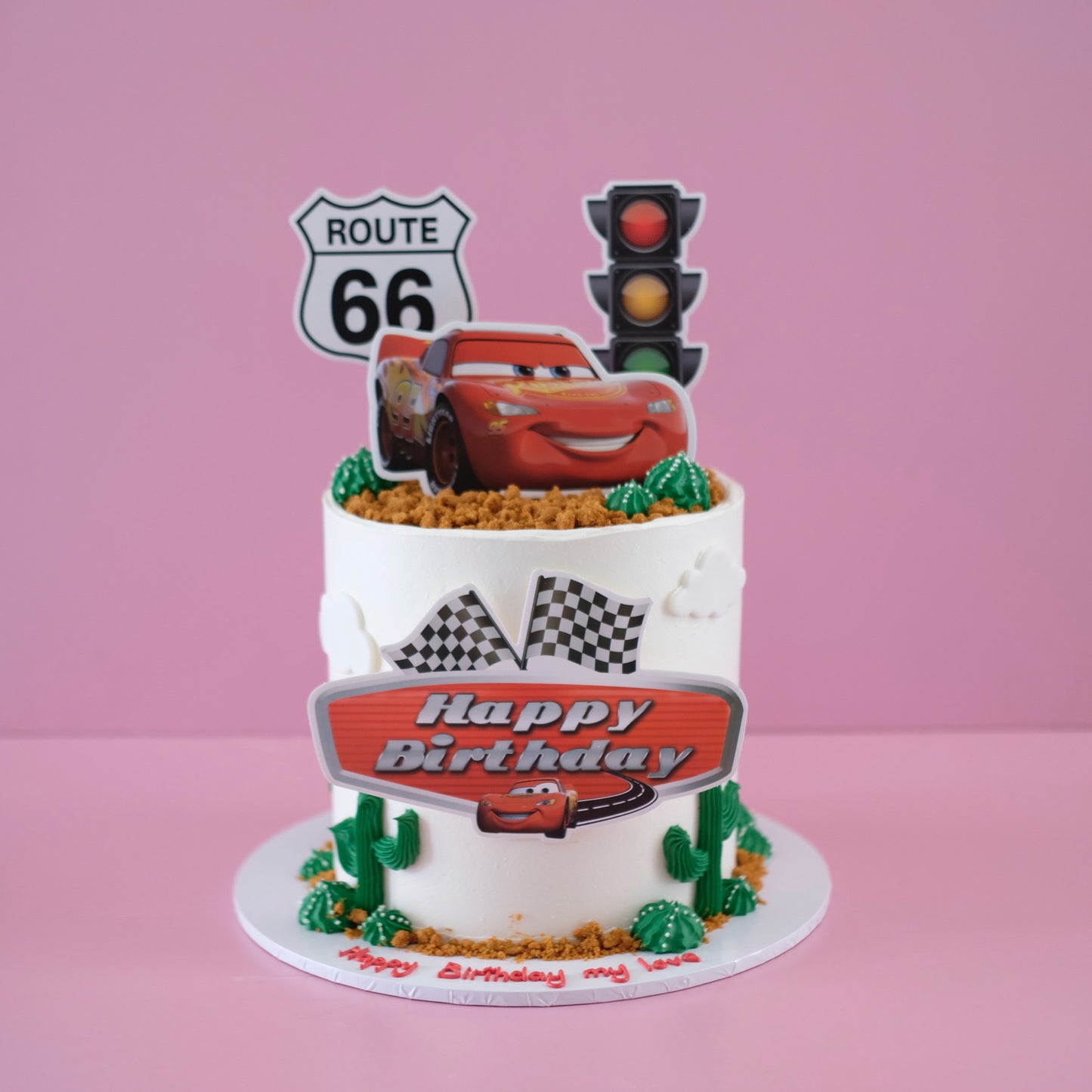 Lightning McQueen “Route 66” Cars | Themed Novelty Cake