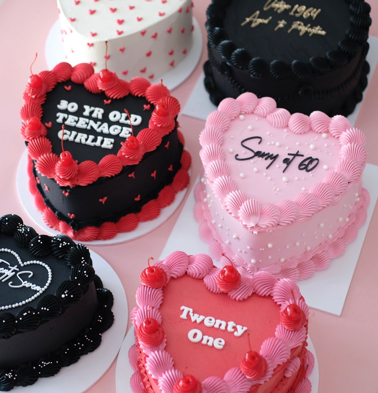 Vintage Heart Cake Brisbane