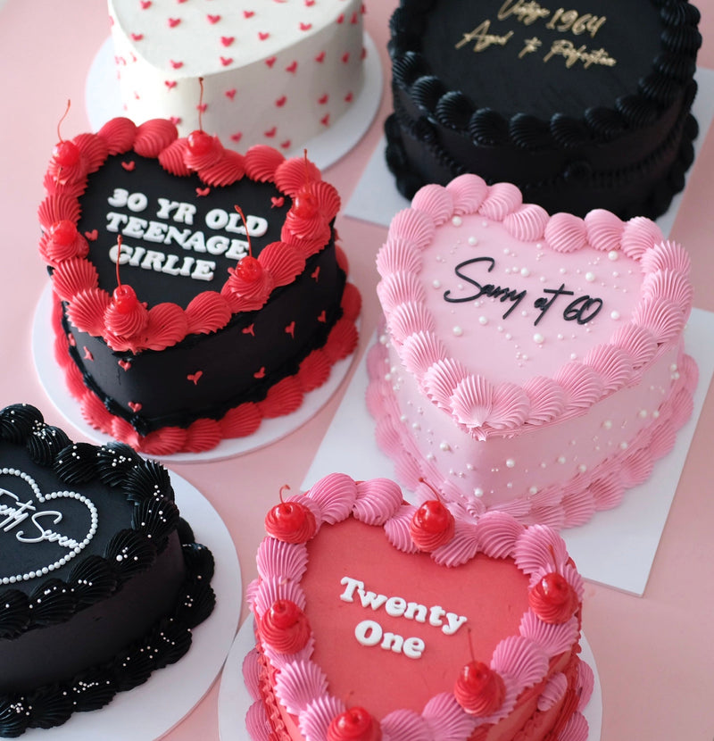 Vintage Heart Cake Brisbane