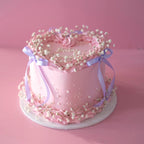 Enchanted Heart Coquette Vintage Cake | Baby Breaths