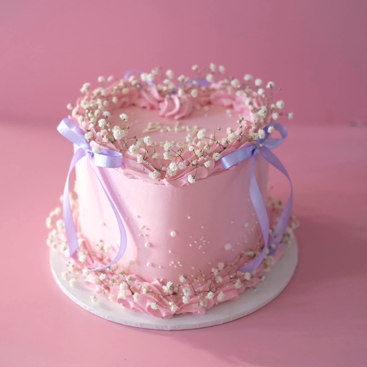 Enchanted Heart Coquette Vintage Cake | Baby Breaths