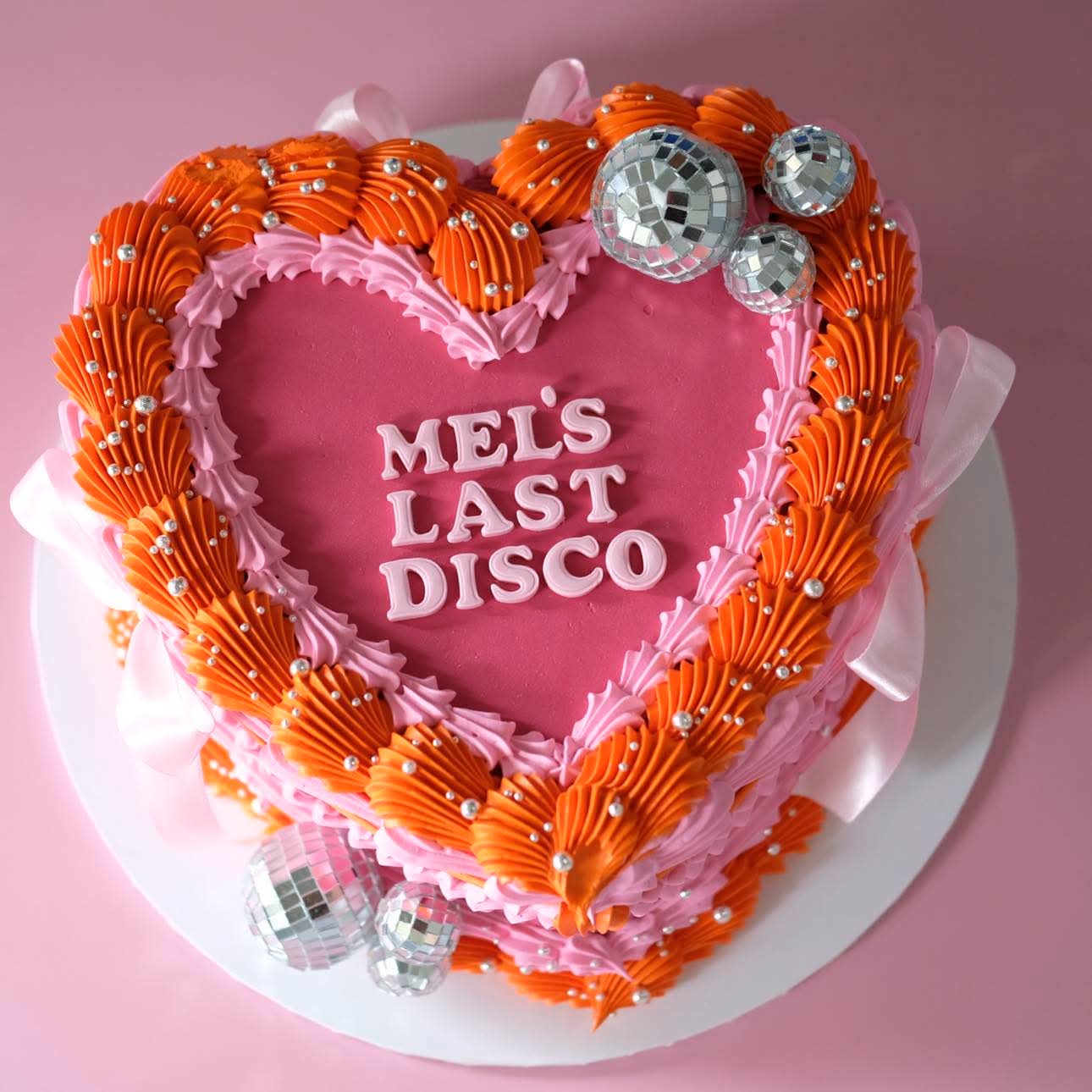 Vintage Heart Cake | Sprinkle-tastic Disco Coquette