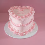 Classic Vintage Heart Cake | Pearl