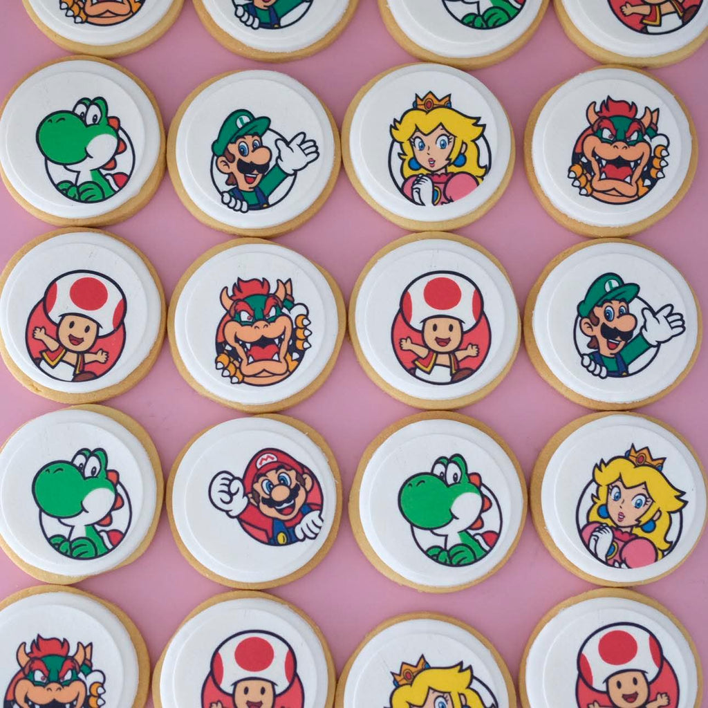 Nintendo Super Mario | Fondant Sugar Cookies | 12 Pack