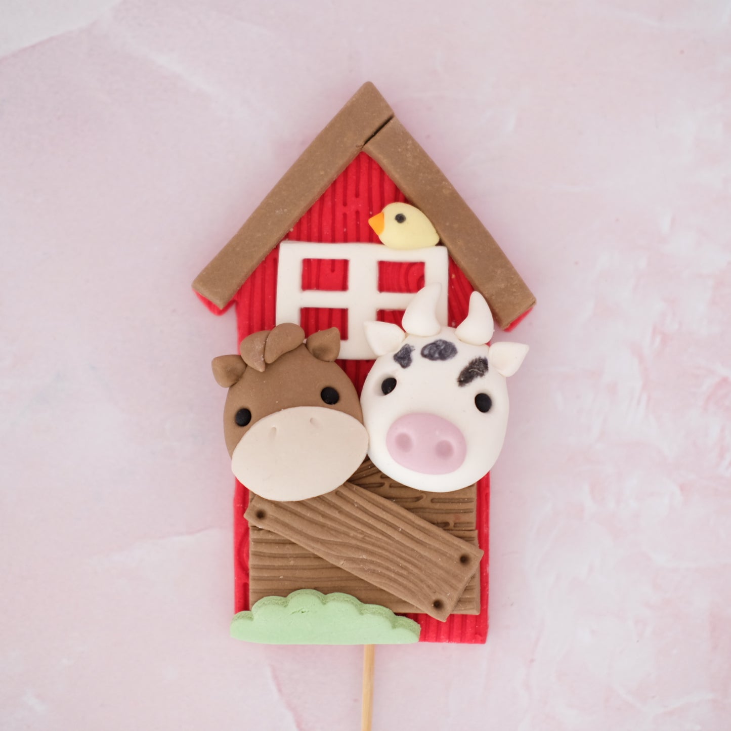 Barn Animal Sugar Fondant Cake Topper