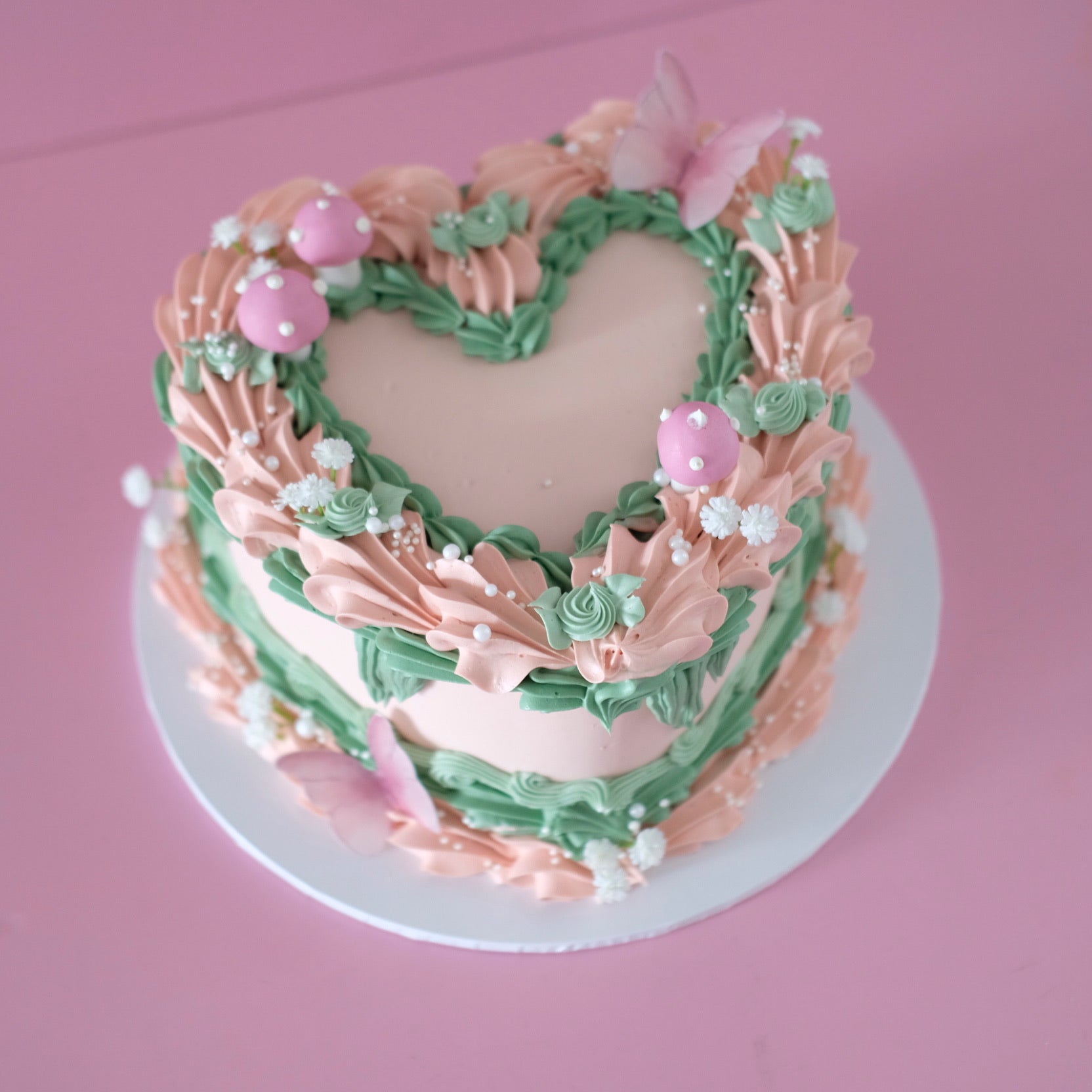 Vintage Heart Cake | Fairy Theme