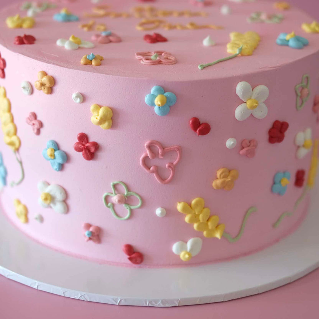 Floral Bloom Round Buttercream | Doodle Cake