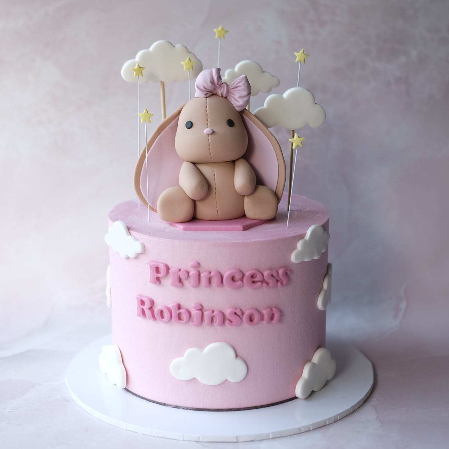 Bunny On Clouds Novelty Cake