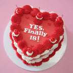 Vintage Heart Cake | Mini Hearts & Cherries