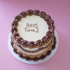 Vintage Round Cake | Pearl White Sprinkle