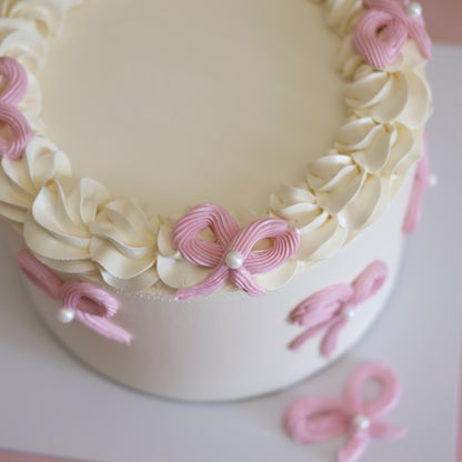 Buttercream Coquette Vintage Cake