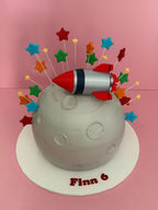 Rocket to the Moon Sphere Cake
