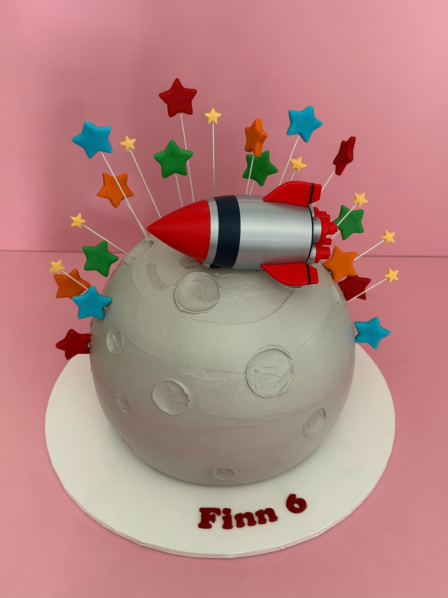 Rocket to the Moon Sphere Cake