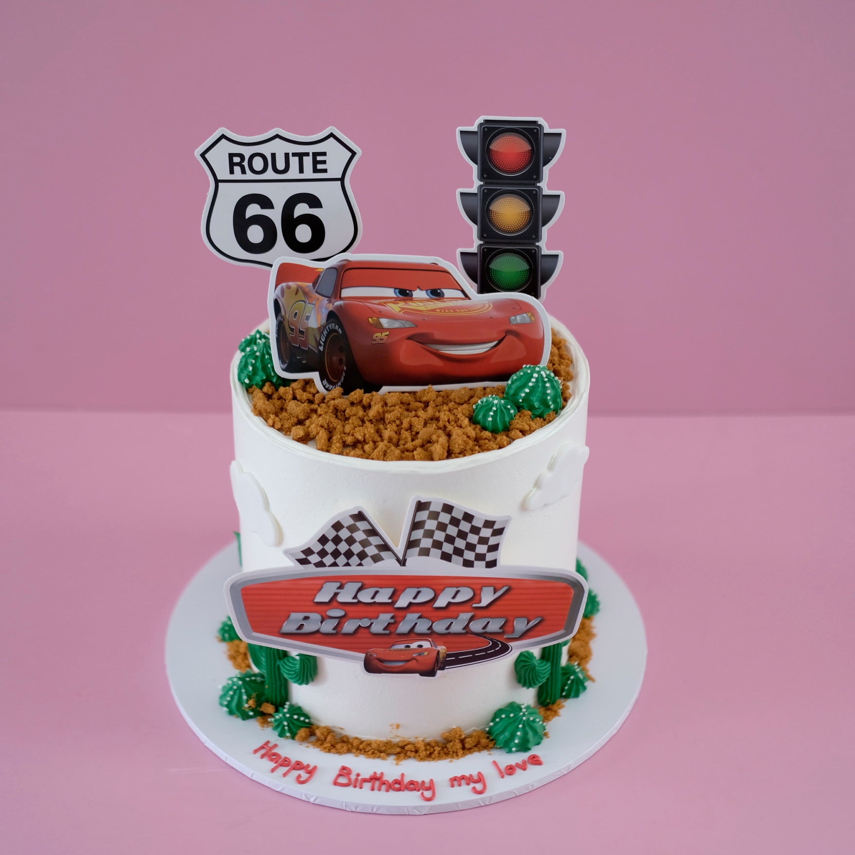 Lightning McQueen “Route 66” Cars | Themed Novelty Cake