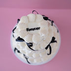 Signature Round Vintage Cake | 3 Tiers & Coquette / MONOCHROME