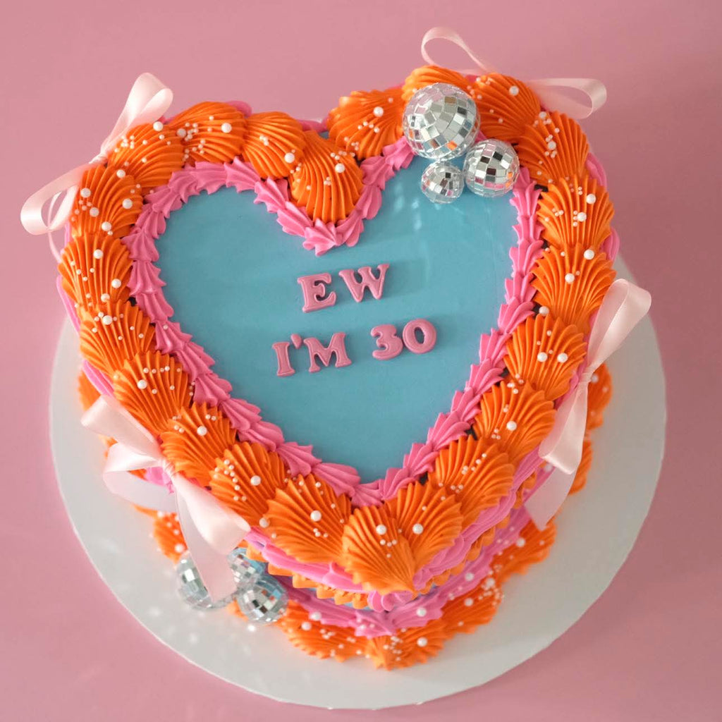 Vintage Heart Cake | Sprinkle-tastic Disco Coquette