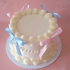 Gender Reveal Coquette Bow Vintage Cake