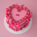 Vintage Heart Cake | Pearl White & Coquette / 3-Tone