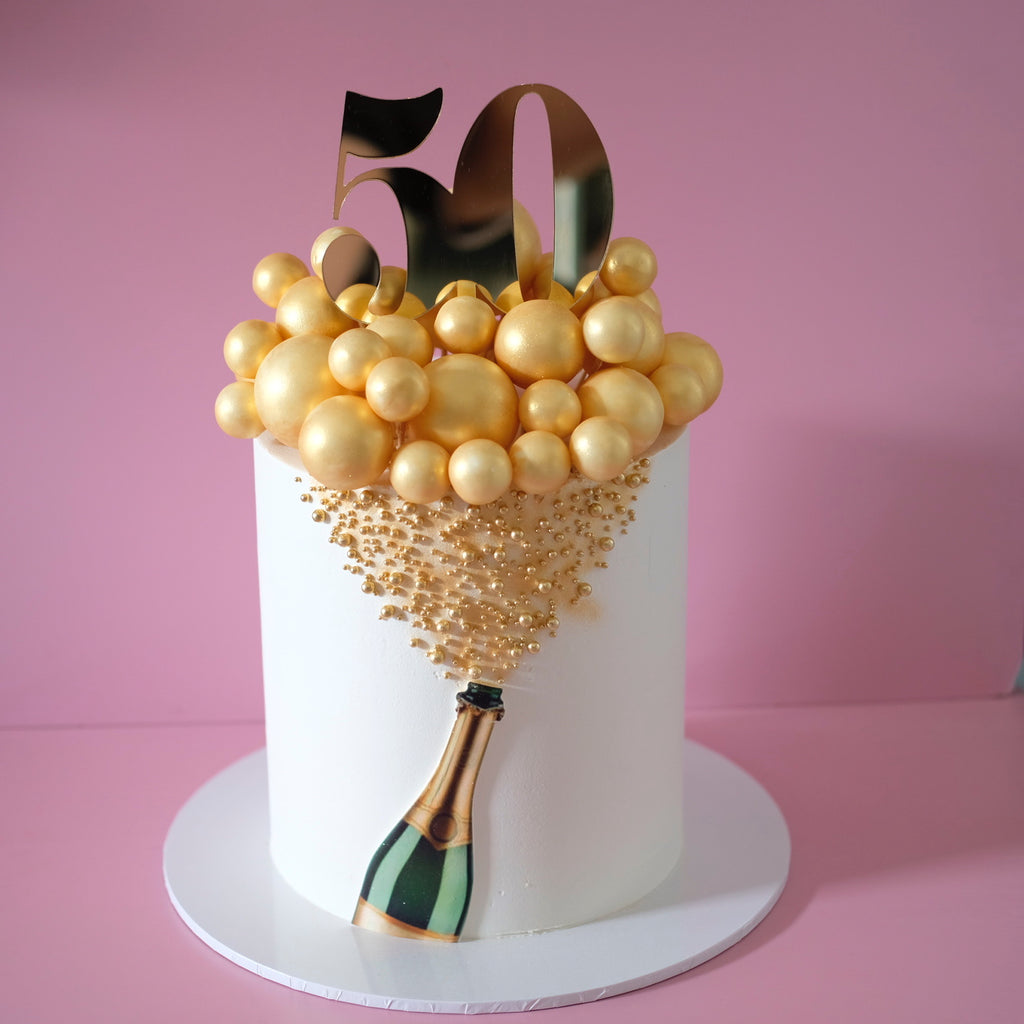 Champagne Gold Bubble Cake