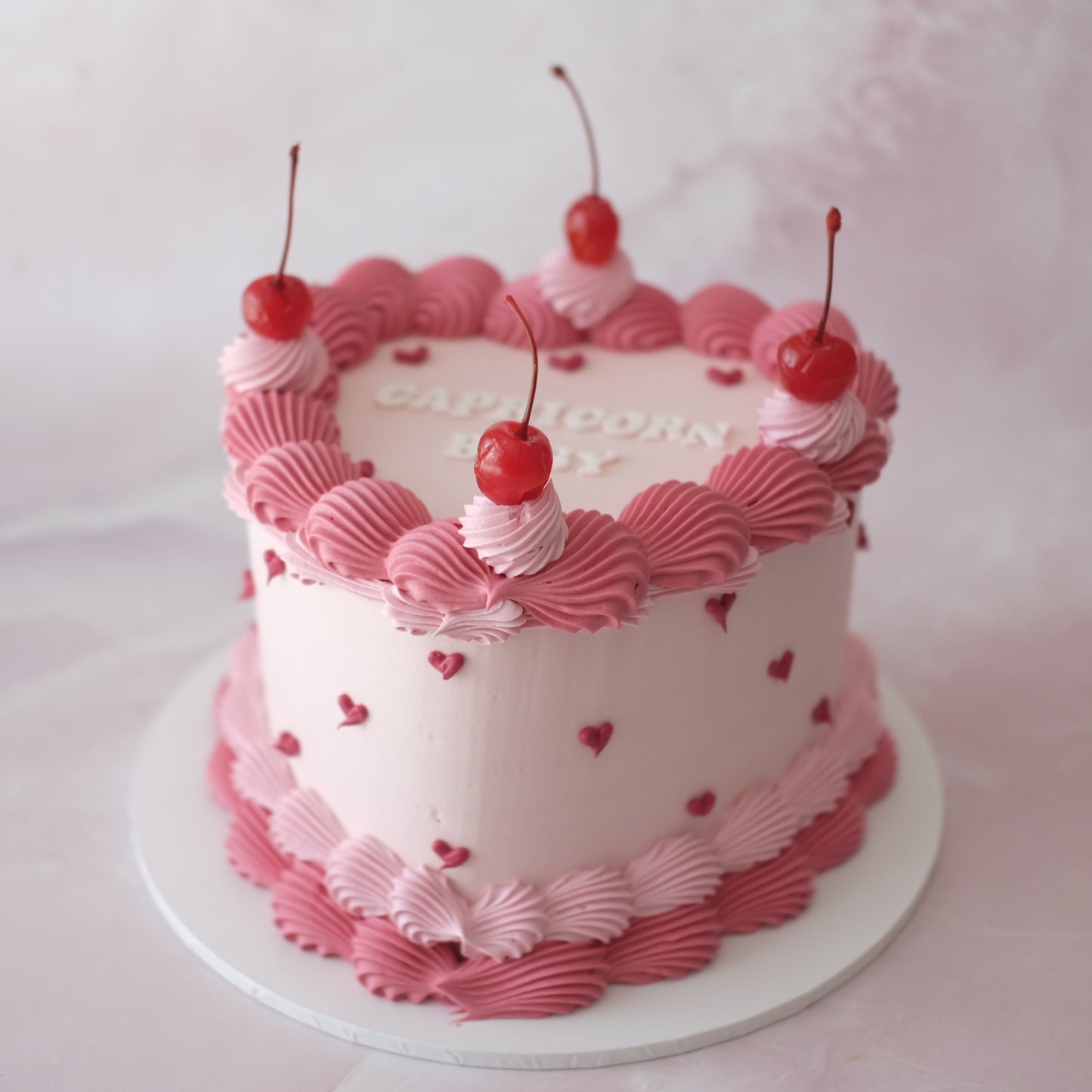 Vintage Heart Cake | Mini Hearts & Cherries