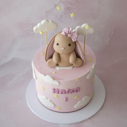 Bunny On Clouds Novelty Cake