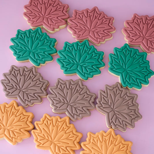 Autumn Maple Leaf | Fondant Sugar Cookies