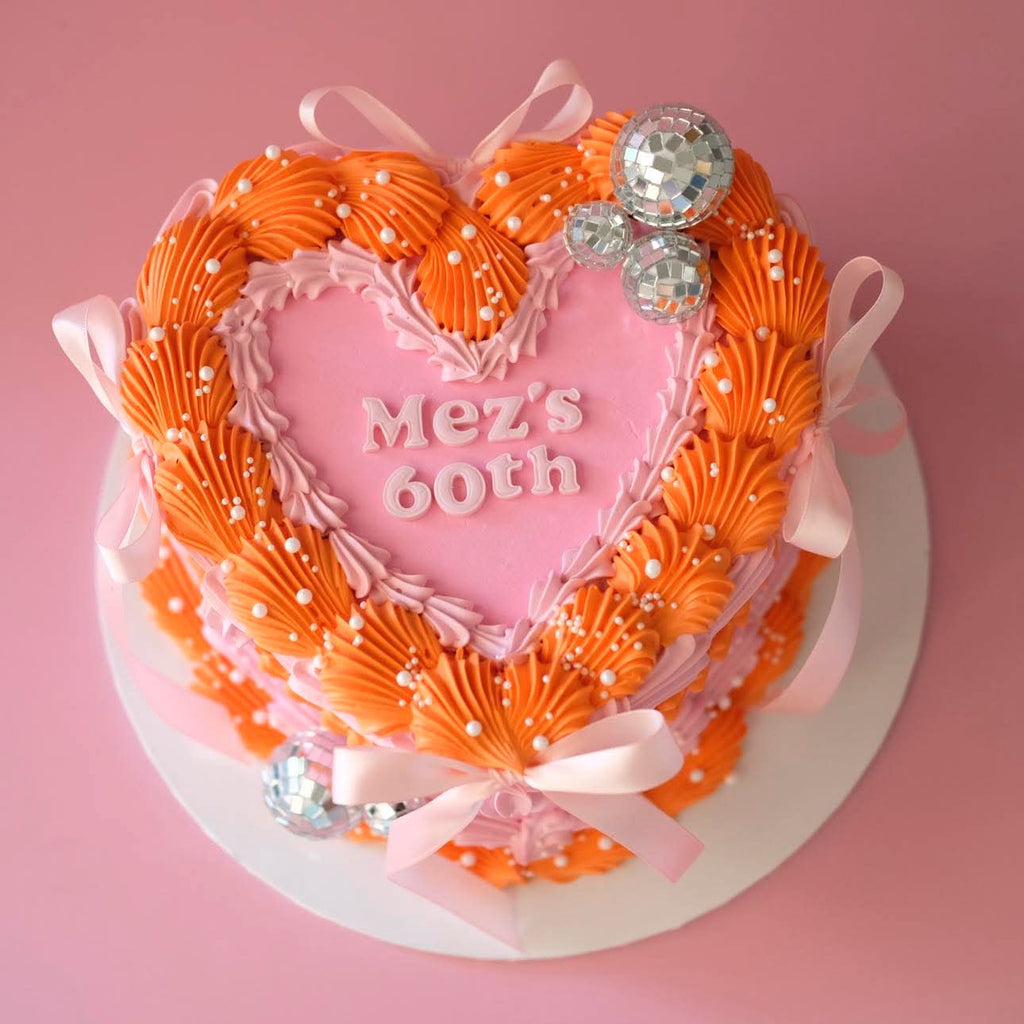Vintage Heart Cake | Sprinkle-tastic Disco Coquette
