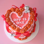 Vintage Heart Cake | Sprinkle-tastic Disco Coquette