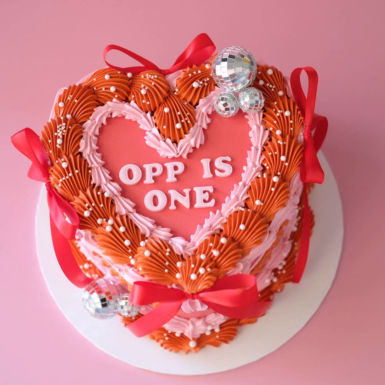 Vintage Heart Cake | Sprinkle-tastic Disco Coquette
