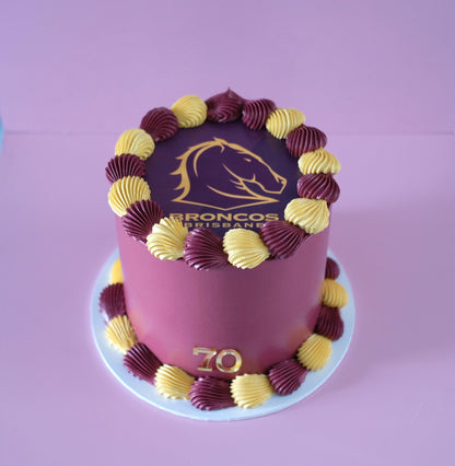 Vintage Round Cake | Brisbane Broncos