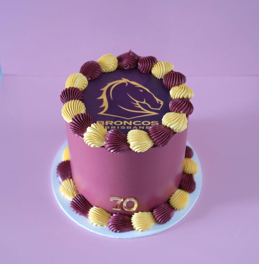 Vintage Round Cake | Brisbane Broncos