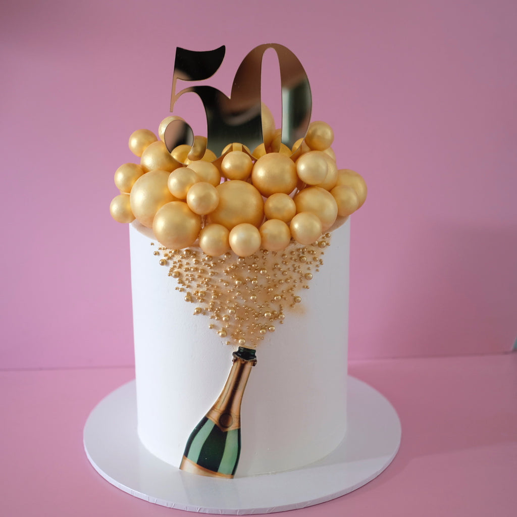 Champagne Gold Bubble Cake