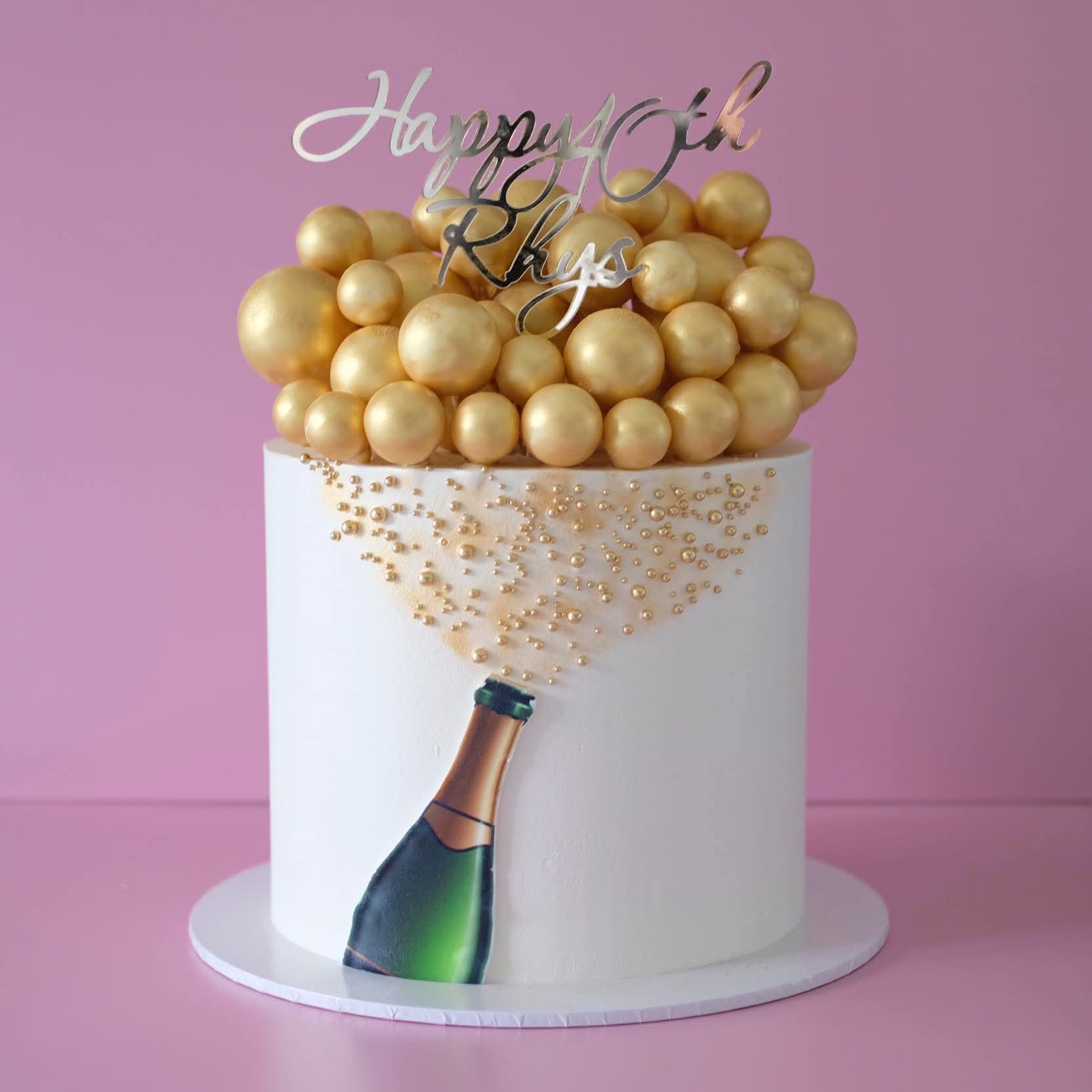 Champagne Gold Bubble Cake