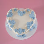 Vintage Heart Cake | Floral Petal Pearl