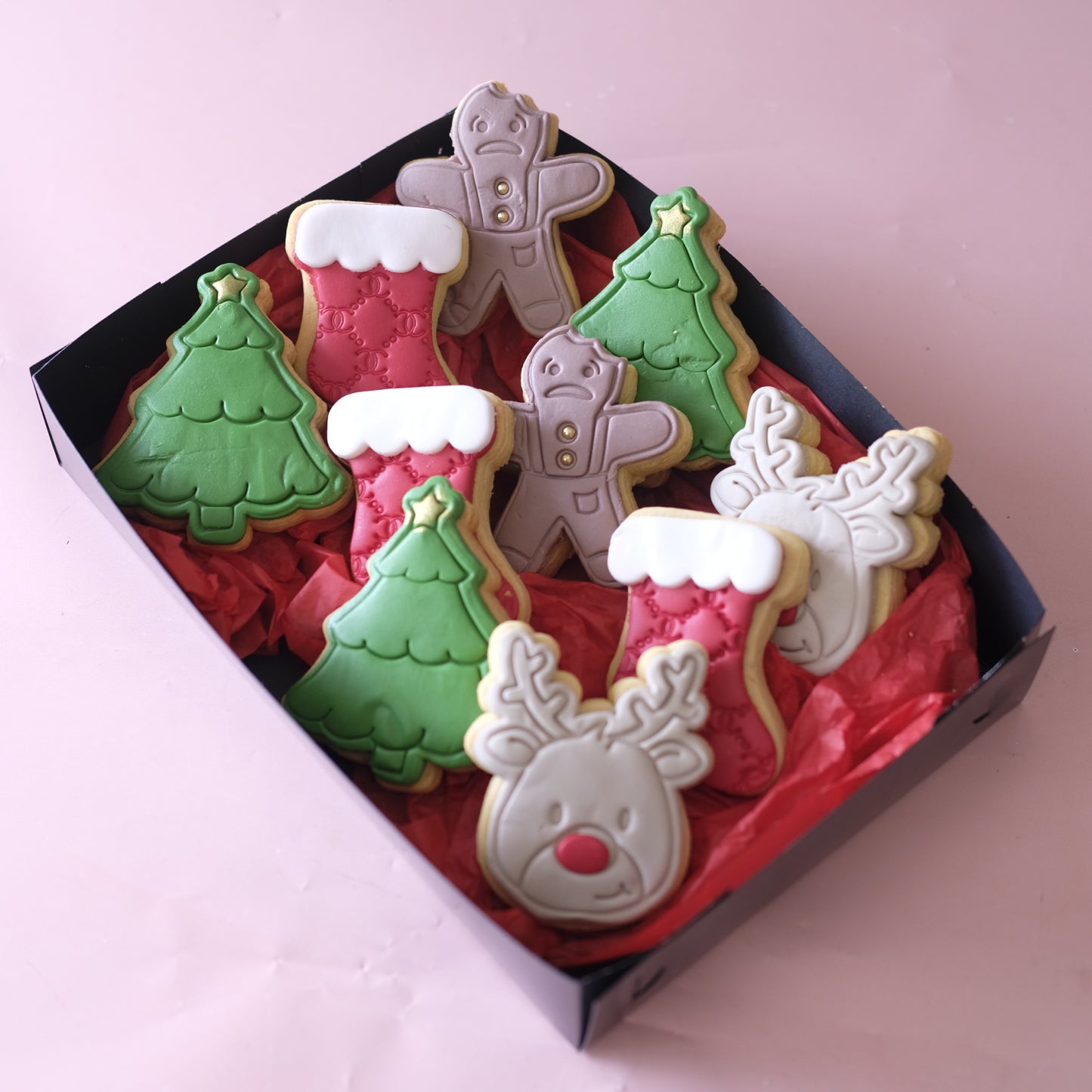 Christmas Cookies Gift Box, 10 Pack