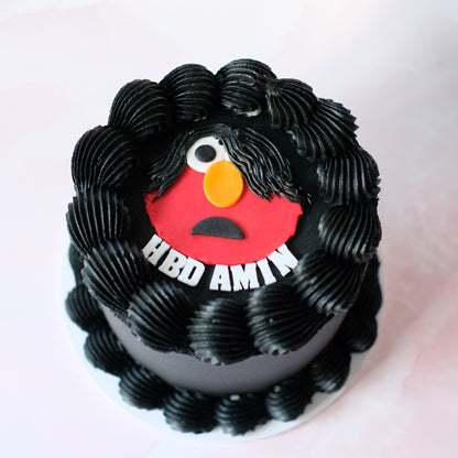 Vintage Round Cake | Emo Elmo