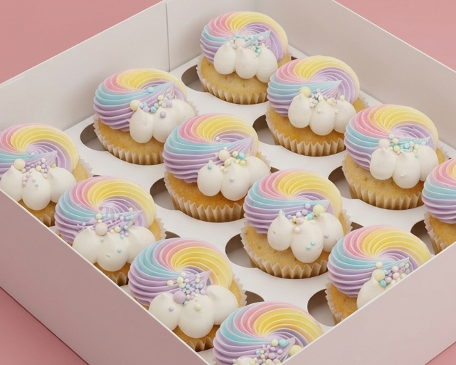 Rainbow Cloud Cupcakes | Box of 12