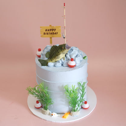 Fishing Surprise Money Cake