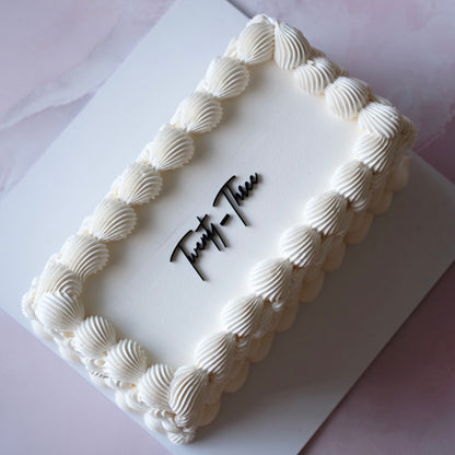 Vintage Sheet Cake | Monochrome