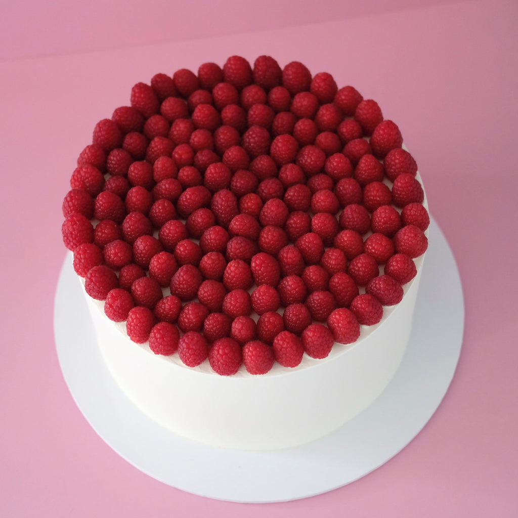 Fresh Raspberry White Cake