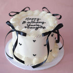 Vintage Round Cake | Mini Hearts & Coquette