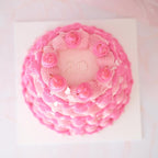 BOLD Classic Mini Hearts Cherry Round Vintage Cake | 3 Tiers / POLYCHROME