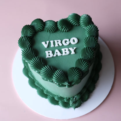 Vintage Heart Cake | Monochrome / Bold Text